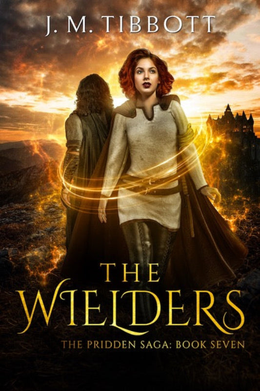 Book cover of 'The Welders' by J.M. Tibbott with two characters and a castle in the background.