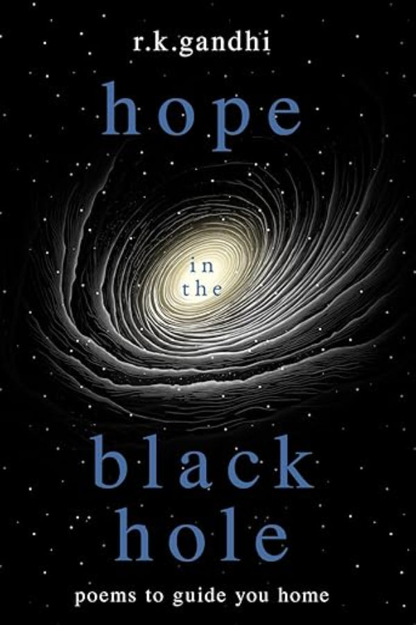 Book cover of 'Hope in the Black Hole' by r.k.gandhi with a black hole illustration.