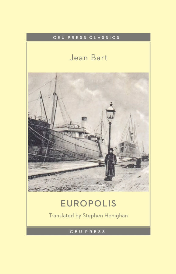 Book cover of 'Europolis' by Jean Bart with a ship and person on a dock.