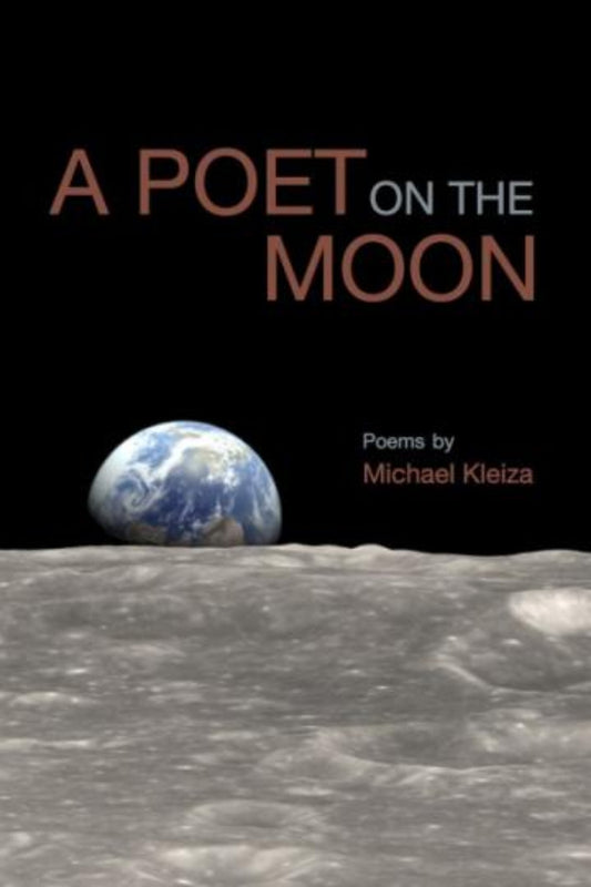 Book cover of 'A Poet on the Moon' with Earth view from space.