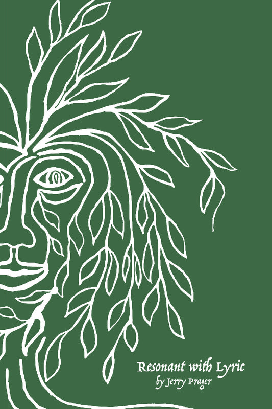 Book cover with white leaf design and text on a green background