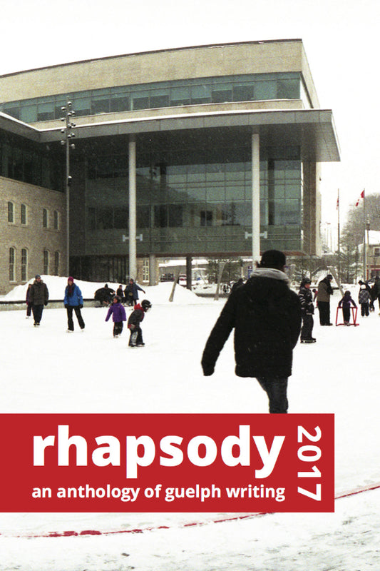 Cover of 'rhapsody 2017' with a building and people in the background