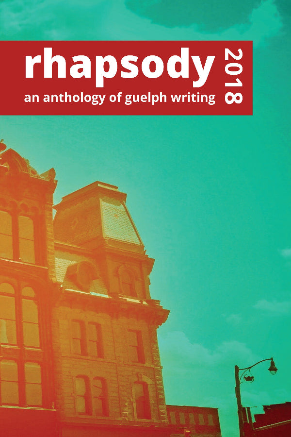 Book cover of 'rhapsody 2018' with a building and streetlight on a green background