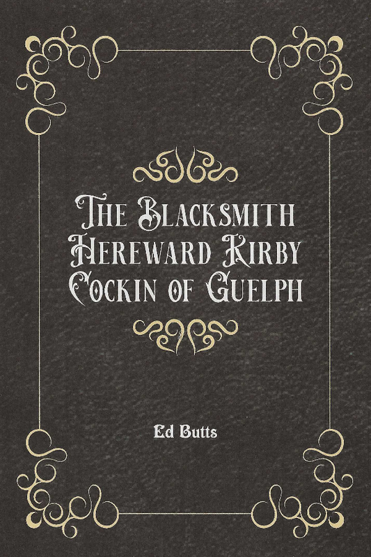 Book cover with decorative text on a black background