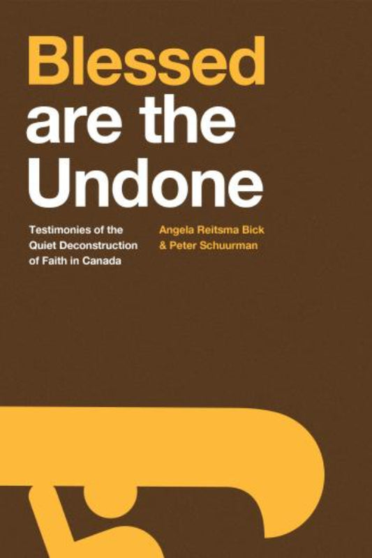 Book cover of 'Blessed are the Undone' with text and a stylized figure on a brown background